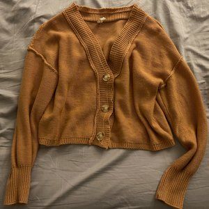 Coral Button Cardigan Sweater, New In